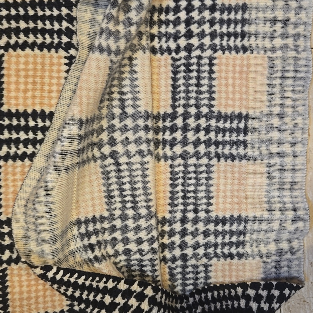 Talbots Tan/Black Patterned Lightweight Pure Meri… - image 7